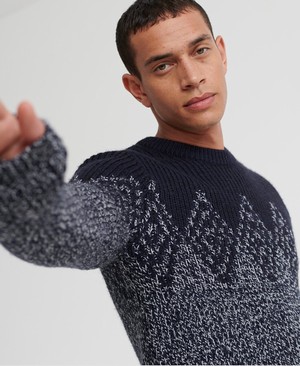 Superdry Badlands Crew Neck Férfi Ugró Sötétkék | BUHON8905